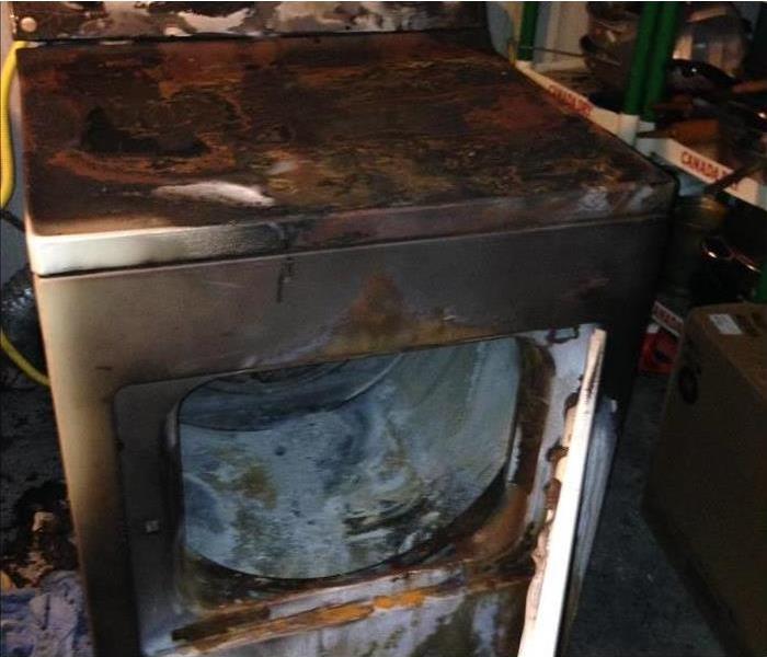 Burnt stove after kitchen fire